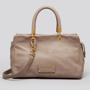 "Too Hot To Handle" Grey Pebbled Leather Satchel